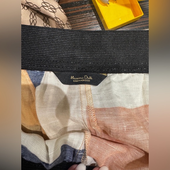 Massimo Dutti Multicolor Patterned wide legged Pants elastic waistband size L - Picture 2 of 2